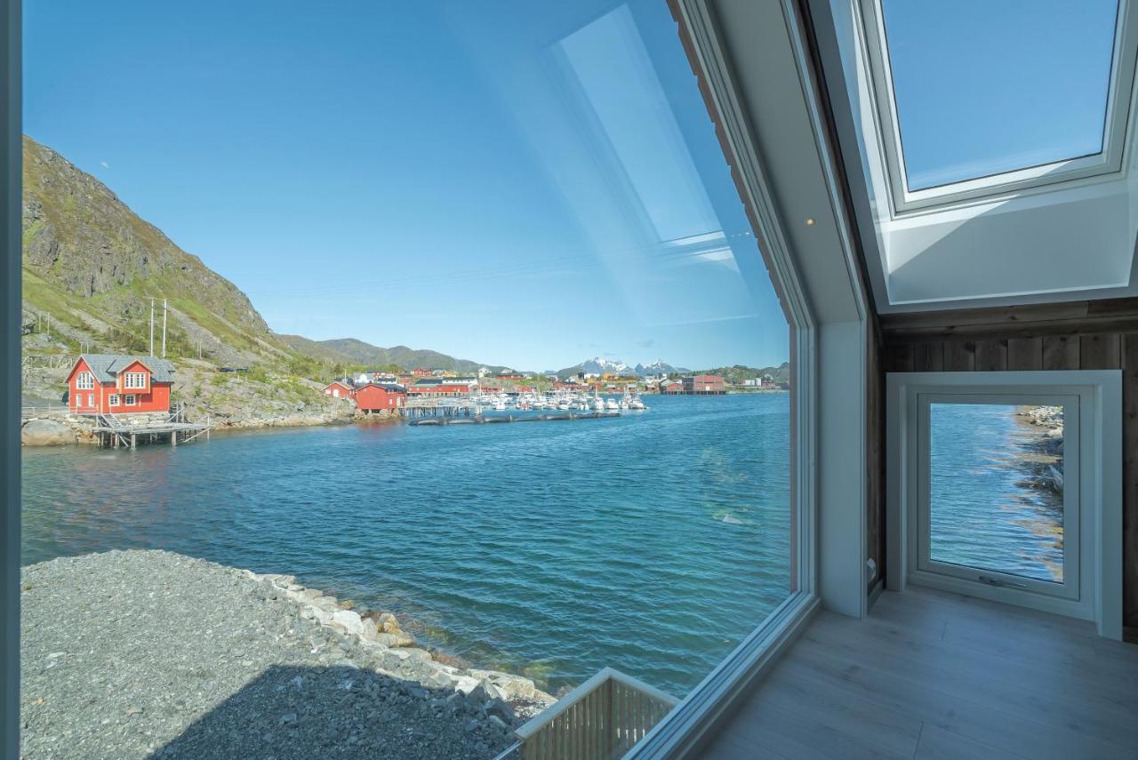 Seafront New Cabin In Lofoten Ballstad Extérieur photo